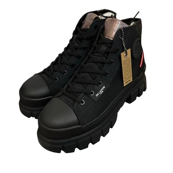 Palladium Revolt Hi TX Women’s Boots Black Size 10 Chunky Lug Sole Platform - Picture 1 of 10